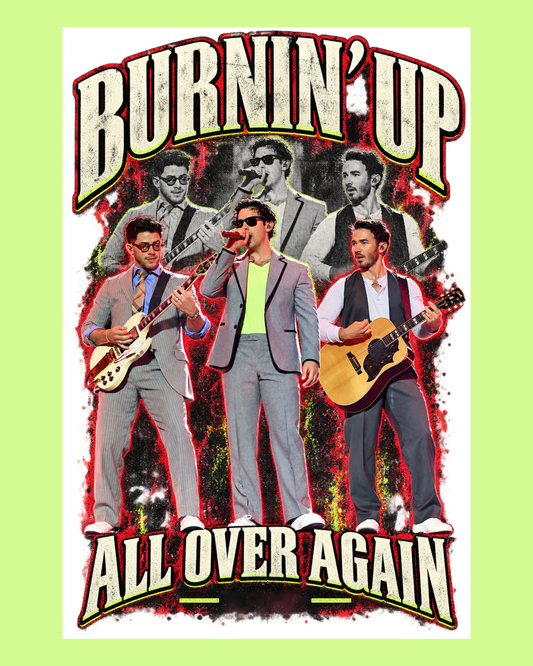 Neon Yellow Burnin’ Up All Over Again Tee